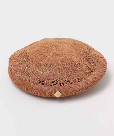 Openwork Knit Beret