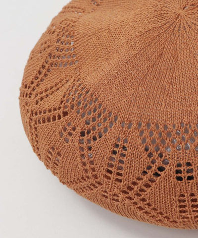 Openwork Knit Beret