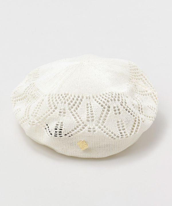 Openwork Knit Beret