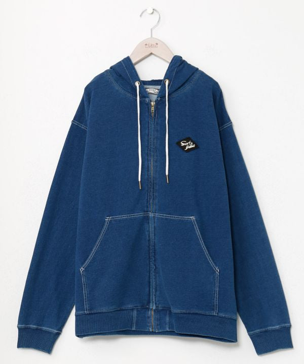 SURF＆Palms Brushed Zip Up Hoodie