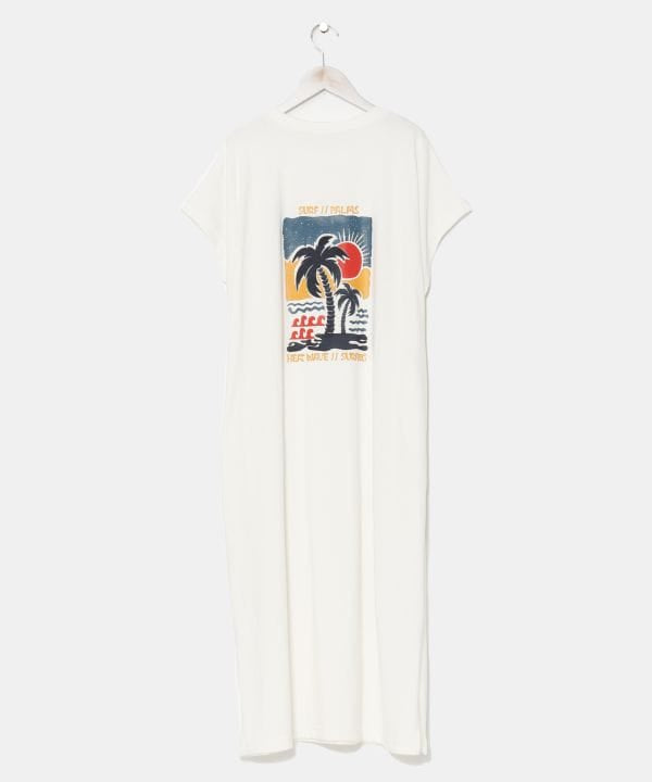 SURF＆Palms Retro Like Graphic T-Shirt Dress