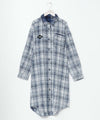 SURF＆Palms Bleached Check Shirt Dress