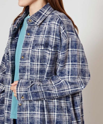 SURF＆Palms Bleached Check Shirt Dress