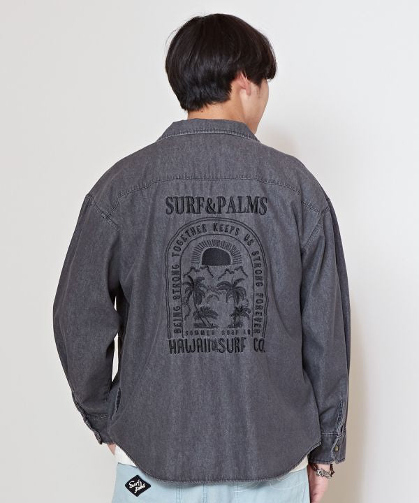 SURF＆Palms Vintage Washed Denim Shirt