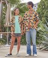 SURF＆Palms Hawaiian Shirt