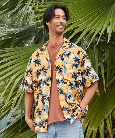 SURF＆Palms Hawaiian Shirt