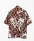 Ikat Pattern Open Collar Shirt