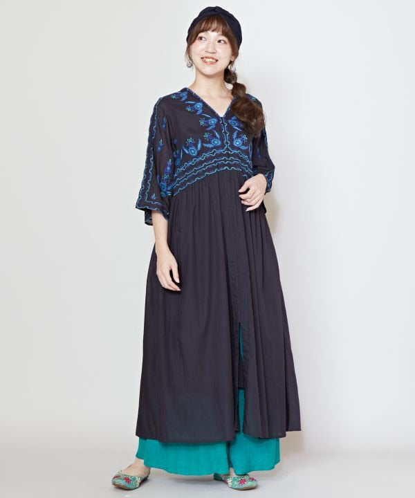 Cotton Rayon Embroidery Dress