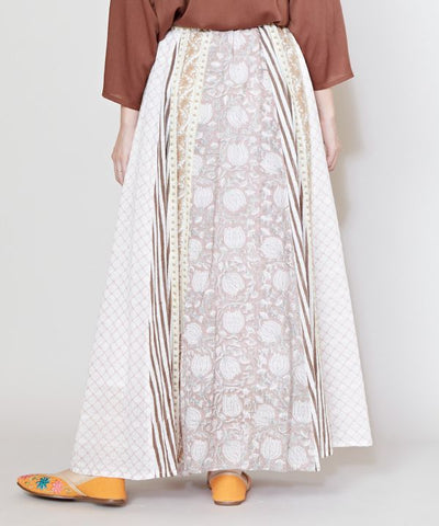 Intricate Block Print Long Skirt