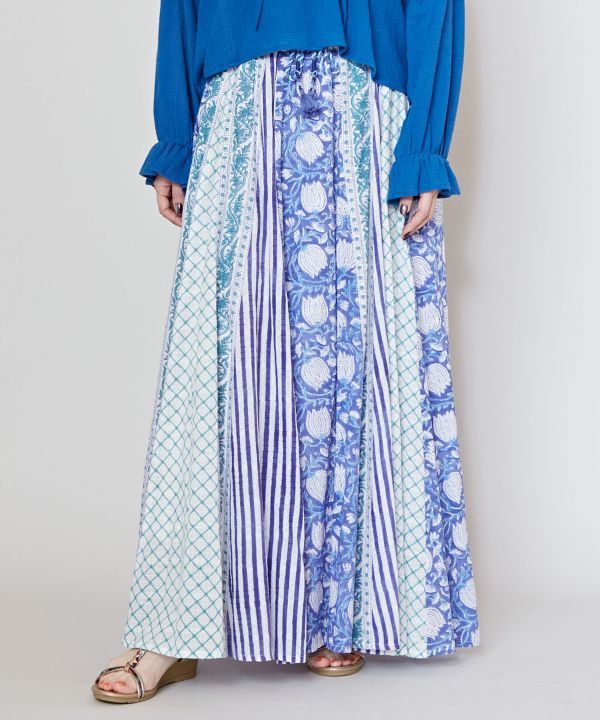 Intricate Block Print Long Skirt