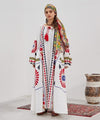 Embroidered Slub Cotton Dress