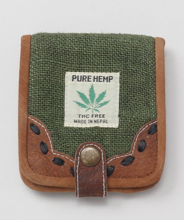 Hemp x Vintage Leather Wallet