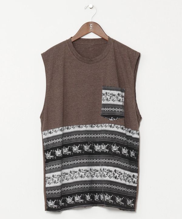 Striped Elephant Tank Top