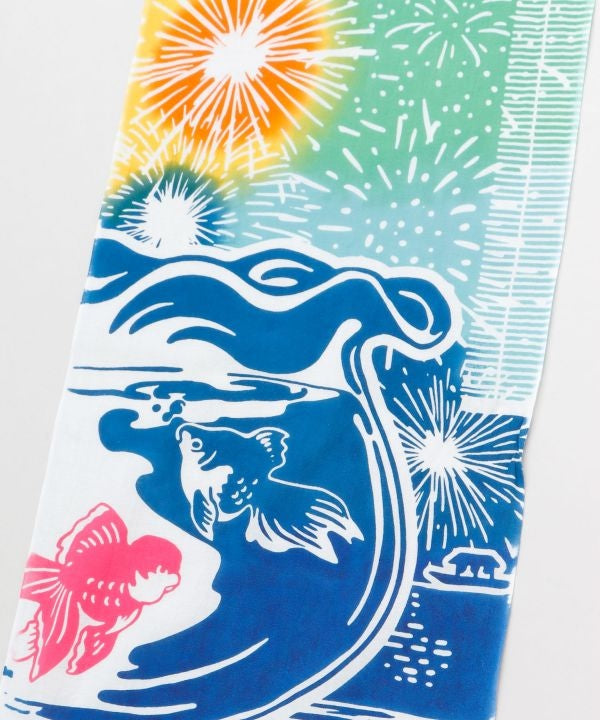 TENUGUI Towel - HANABI to KINGYO