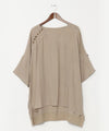 Linen Mix Oversized Unisex Top
