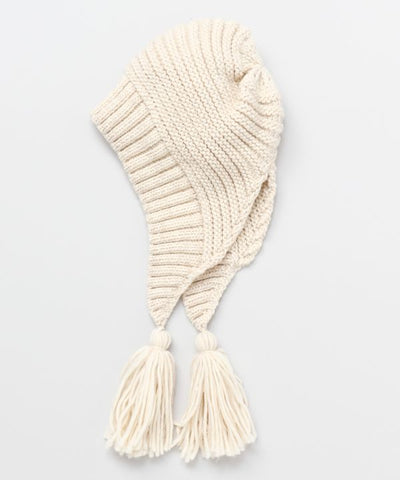 Knitted Beanie with Tassel