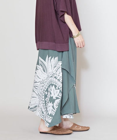 Tribal Flower Long Skirt