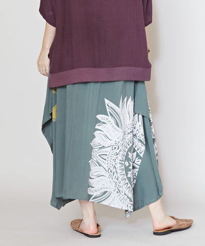 Tribal Flower Long Skirt