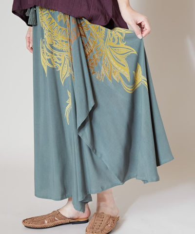 Tribal Flower Long Skirt