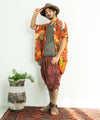 Unisex Ethnic Pattern Sheer KIMONO
