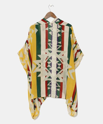Unisex Ethnic Pattern Sheer KIMONO