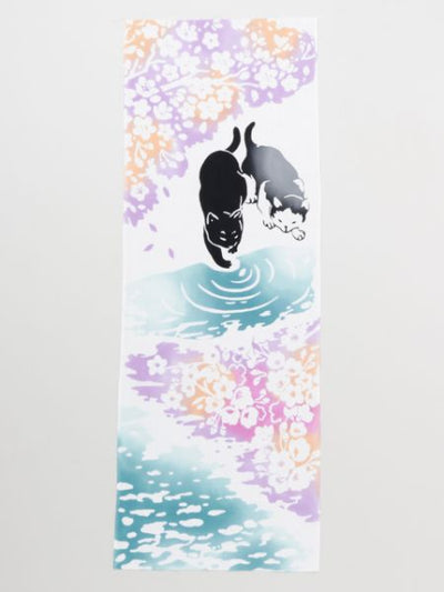 SAKURA Cat TENUGUI Towel