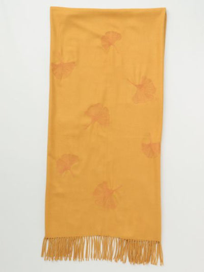 Ginkgo Embroidered Scarf