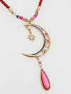 Sun and Crescent Moon Necklace