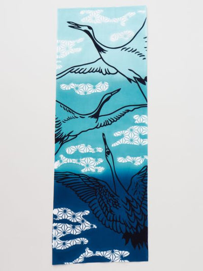 TENUGUI Towel Hemp Leaf x Crane