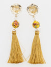 Bellflower Ball Tassel Earrings