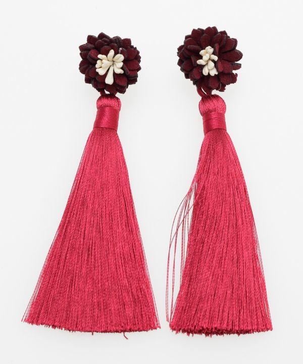 Chrysanthemum Tassel Earrings