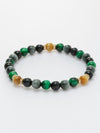 JIRITSU - Green x White Tiger Eye Bracelet