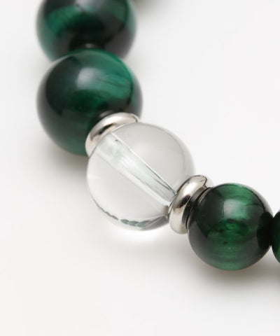 SUIJIN - 10mm Green Tiger Eye Bracelet