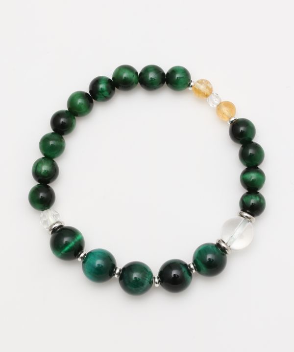 SUIJIN - 10mm Green Tiger Eye Bracelet