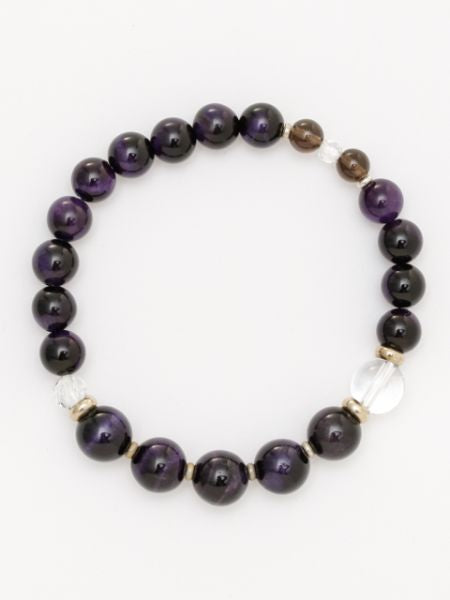 SUIJIN - 10mm Purple Tiger Eye Bracelet