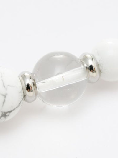 SHOUSHA - 10mm White HOWLITE Bracelet