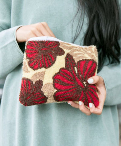 Hawaiian Chenille Embroidery Pouch