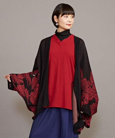 Ginkgo Pattern Knit HAORI