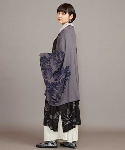 Ginkgo Pattern Knit HAORI