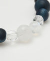 AIZOME Indigo Dyed Cypress x Rainbow Moonstone Bracelet