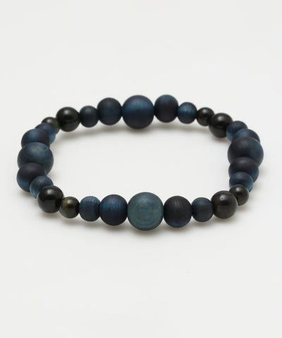 AIZOME Indigo Dyed Cypress x Blue Tiger Eye Bracelet