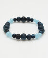 AIZOME Indigo Dyed Cypress x Aquamarine Bracelet