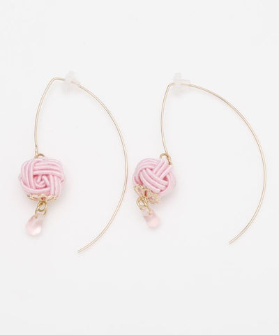 MIZUHIKI AWAJI Knot Ball Earrings