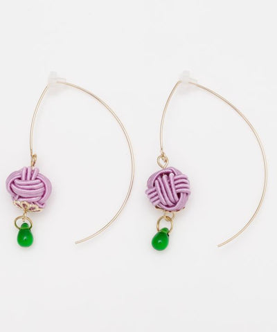 MIZUHIKI AWAJI Knot Ball Earrings