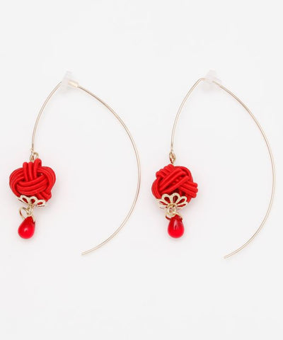 MIZUHIKI AWAJI Knot Ball Earrings