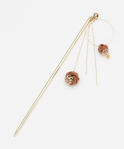 MIZUHIKI AWAJI Knot Ball KANZASHI Hair Stick