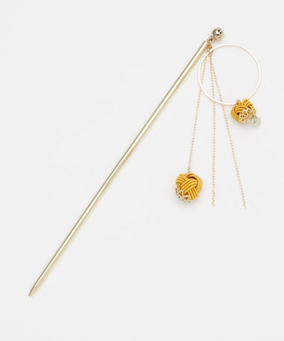 MIZUHIKI AWAJI Knot Ball KANZASHI Hair Stick