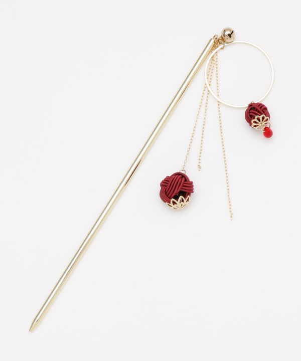 MIZUHIKI AWAJI Knot Ball KANZASHI Hair Stick