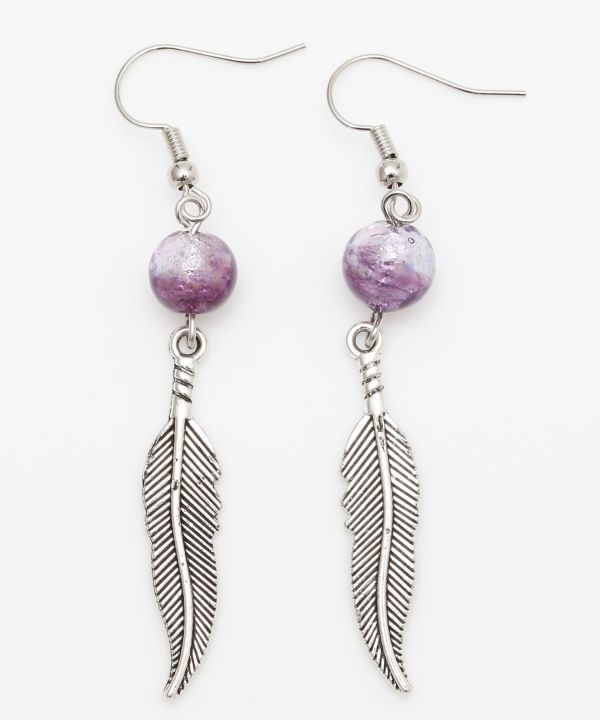 Luminous HOTARUDAMA x Feather Earrings