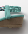 Boho Wedge Sandals - Turquoise